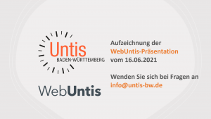 WebUntis-Präsentation im Rahmen der Untis Infotage 2021